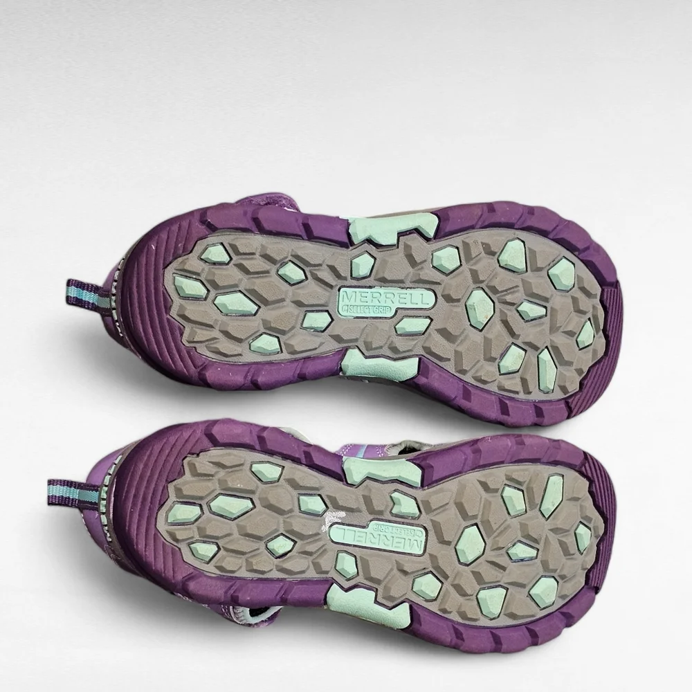 Merrell Hydro Hiker Sandal Purple and Blue Girls Size 4 M